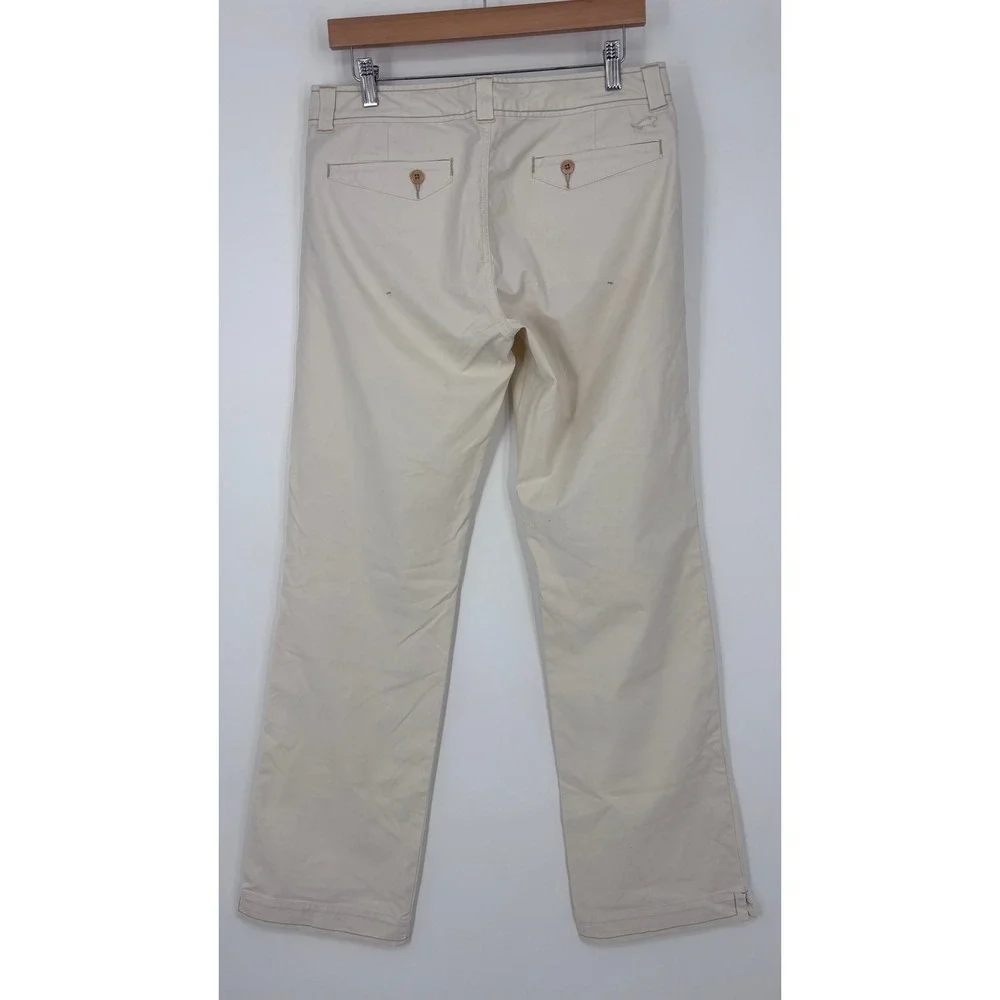 Horny Toad & Co Long Diana Pants Womens 10 Stone Beige Organic Cotton Chino